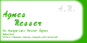 agnes messer business card